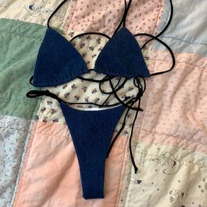 Los Angeles Apparel Swim Bikini Denim XS